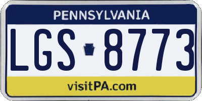 PA license plate LGS8773