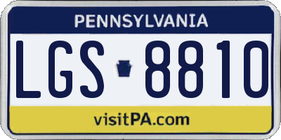 PA license plate LGS8810