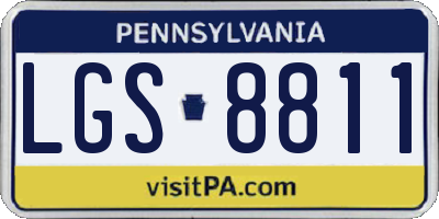 PA license plate LGS8811