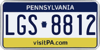 PA license plate LGS8812