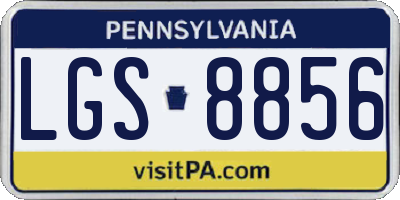 PA license plate LGS8856