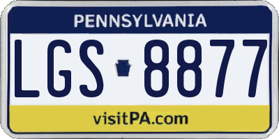 PA license plate LGS8877