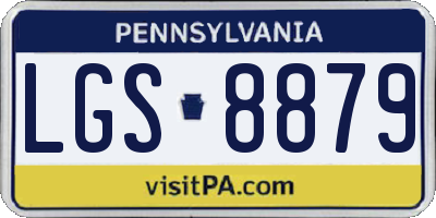 PA license plate LGS8879