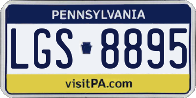 PA license plate LGS8895