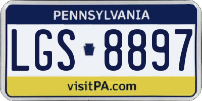 PA license plate LGS8897