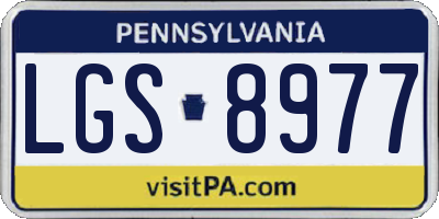 PA license plate LGS8977