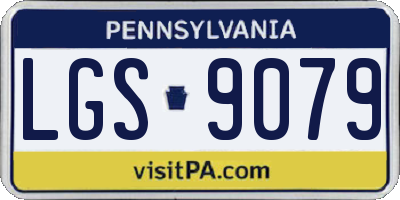 PA license plate LGS9079