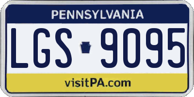 PA license plate LGS9095