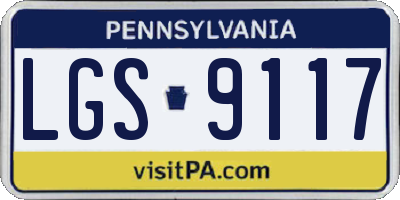 PA license plate LGS9117