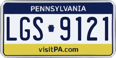 PA license plate LGS9121