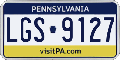 PA license plate LGS9127