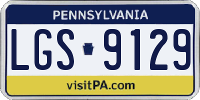 PA license plate LGS9129