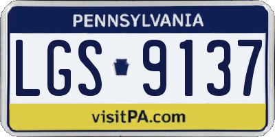 PA license plate LGS9137
