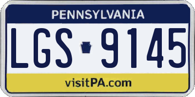PA license plate LGS9145