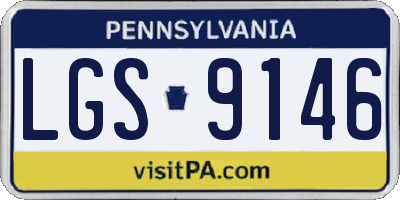 PA license plate LGS9146