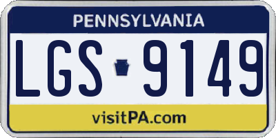 PA license plate LGS9149