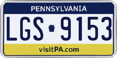 PA license plate LGS9153