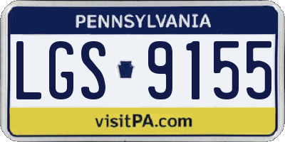 PA license plate LGS9155