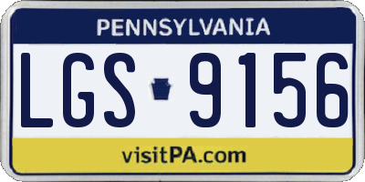 PA license plate LGS9156