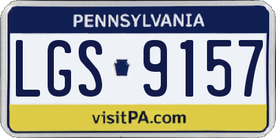 PA license plate LGS9157
