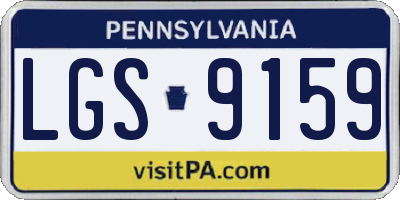 PA license plate LGS9159
