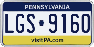 PA license plate LGS9160