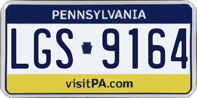 PA license plate LGS9164
