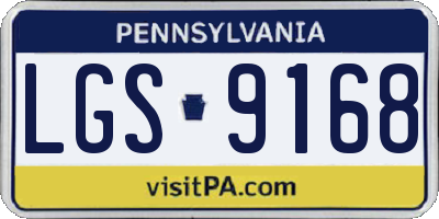 PA license plate LGS9168