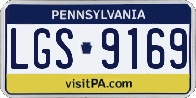 PA license plate LGS9169