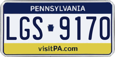 PA license plate LGS9170