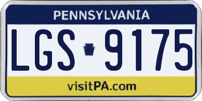 PA license plate LGS9175