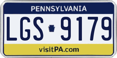 PA license plate LGS9179