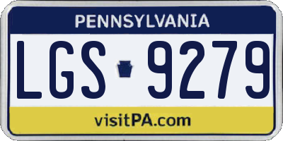 PA license plate LGS9279