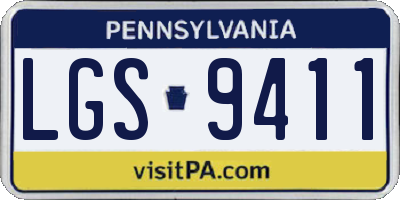 PA license plate LGS9411