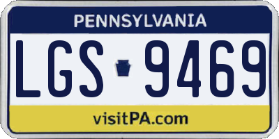 PA license plate LGS9469