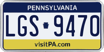 PA license plate LGS9470