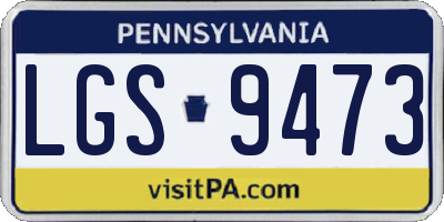 PA license plate LGS9473