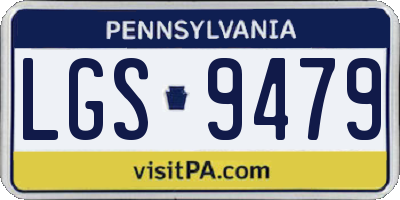PA license plate LGS9479