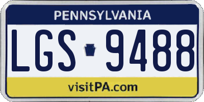 PA license plate LGS9488