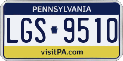 PA license plate LGS9510