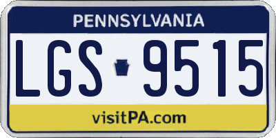 PA license plate LGS9515