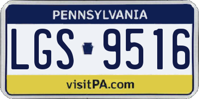 PA license plate LGS9516