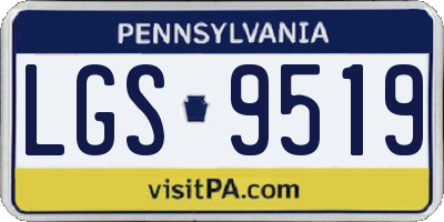 PA license plate LGS9519