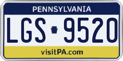 PA license plate LGS9520