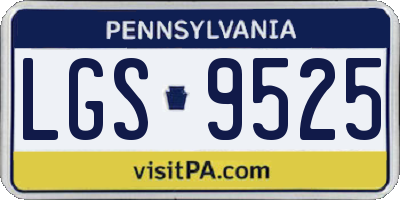 PA license plate LGS9525