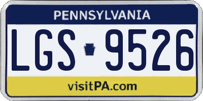 PA license plate LGS9526