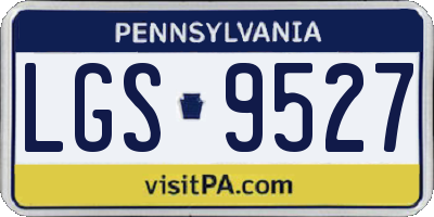 PA license plate LGS9527
