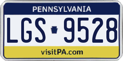 PA license plate LGS9528