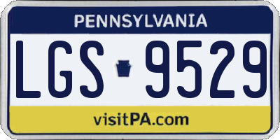 PA license plate LGS9529