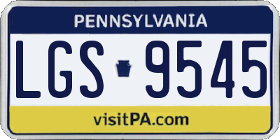 PA license plate LGS9545
